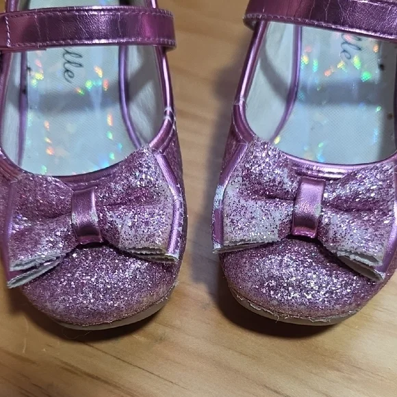 Stelle Glitter Kids Dress Shoes - Pink and Blue - Picture 4 of 11